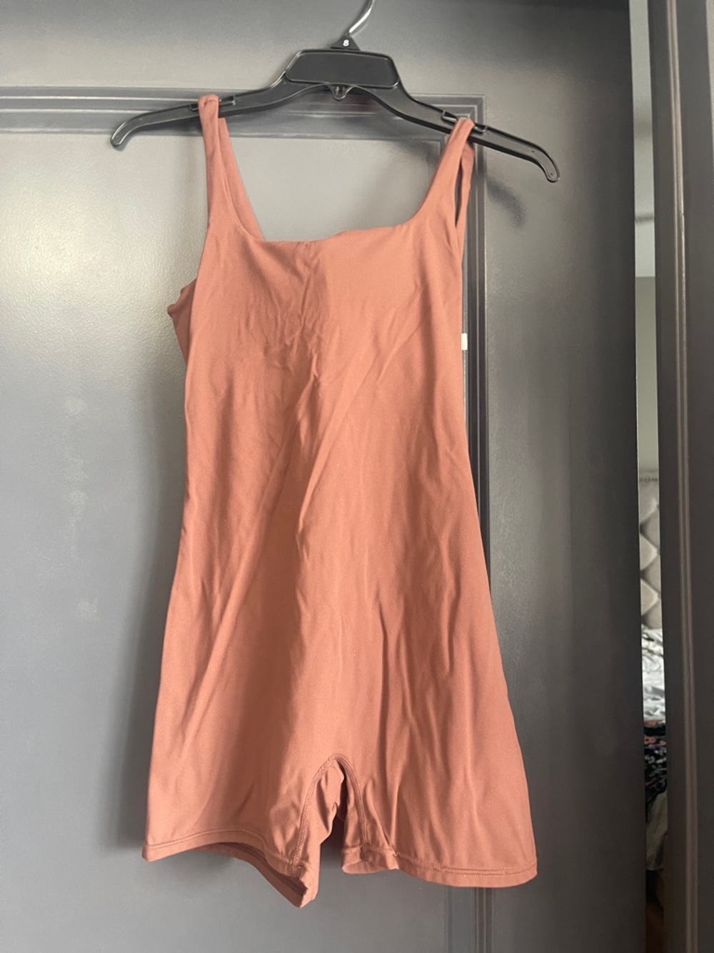 Sleeveless Rust-Coral Romper Jumpsuit